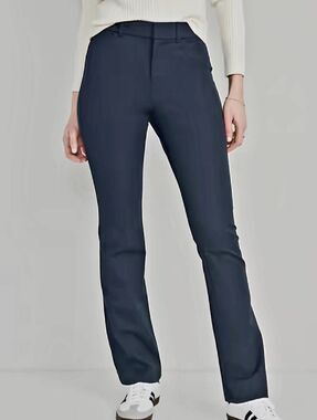 NWT Old Navy Pants Women's 4 Navy Blue Pixie Flare Stretch Cotton Chino